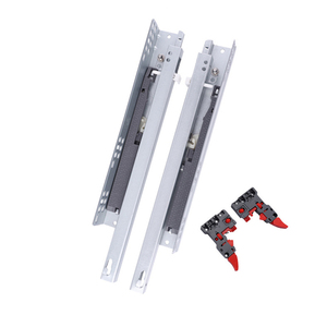 Phục hồi undermount ngăn kéo đường sắt hai phần ẩn mềm đóng push-mở theo dõi Ngăn kéo trượt với khóa và xử lý - Product Image 1