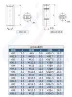 Isolateur en nylon LED 4 mm à double trou, entretoise de circuit imprimé, pilier isolant électrique pour support de lampe LED et diode