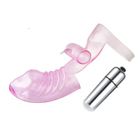 Finger-Vibrator G-Punkt-Stimulator Strap-on Dildo Sexspielzeug für Frauen Männer Paare Massage Alternative Finger-Vibrator-Hüllen