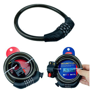 Candado para Bicicleta de 120 cm, Candado de Cable Metálico con Combinación para Seguridad Antirrobo - Product Image 1