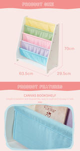 Espositore <span class=keywords><strong>per</strong></span> Libri <span class=keywords><strong>per</strong></span> <span class=keywords><strong>Bambini</strong></span> Personalizzato all'Ingrosso, Libreria in Legno e Tela con Tasche <span class=keywords><strong>per</strong></span> Riviste - Product Image 4