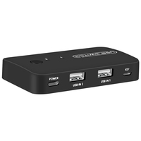Fjgear U202 haute compatibilité 2 entrées 2 sorties 2 ports USB commutateur de partage d'imprimante sélecteur d'accessoires audio et vidéo