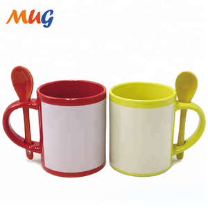 <span class=keywords><strong>Taza</strong></span> de promoción de <span class=keywords><strong>taza</strong></span> de sublimación de cerámica colorida de 11oz <span class=keywords><strong>con</strong></span> parche de caja blanca y cuchara - Product Image 3