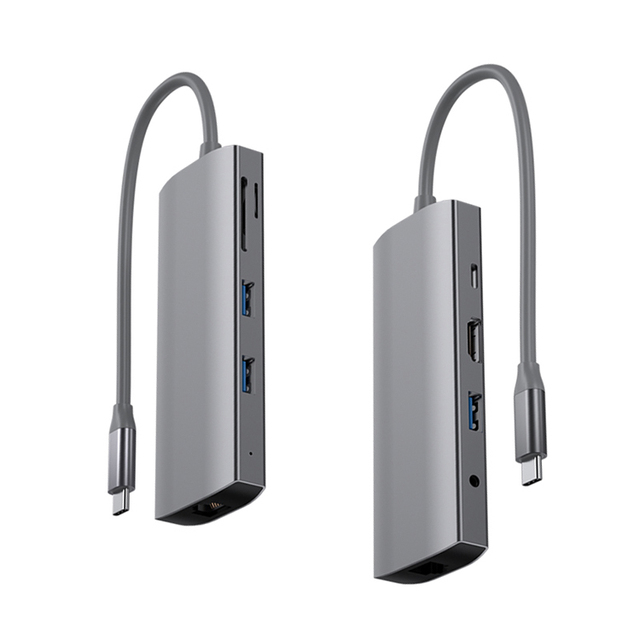 12-in-1 USB C Hub Portable Laptop Type-C Docking Station with HDMI VGA Ethernet PD SD/TF Card Reader Multiport Adapter MacBook