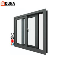 Ventanas Corredizas de Aluminio OUNA con Doble Acristalamiento, Resistentes al Viento y a Impactos de Huracanes, Vidrio Low-E, con Mosquitera