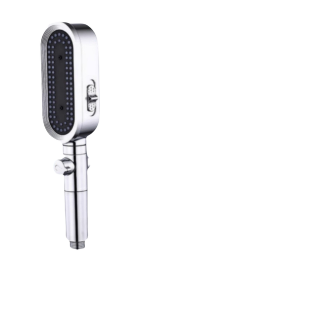 Contemporary Single-Handle Large Outlet Hand Shower Pressurized Brass Plastic Microphone Type Jet Rain Spray Pattern for