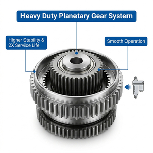 ACKO Electric High Pressure Hard Seal Double Flanged Planetary <b>Gear</b> Drive Stainless Steel Motorized Flanged Ball Valve OEM - Product Image 2