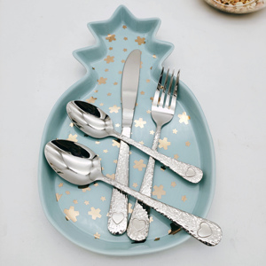 Juego de comedor de mesa chapado en oro de alta calidad Cubiertos de cobre de cubiertos de acero inoxidable - Product Image 5