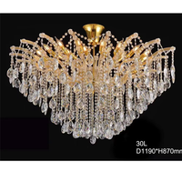 Lustre en cristal K9 Maria Theresa de luxe, petite taille, doré, pour salon, hôtel, villa, luminaire pour la maison