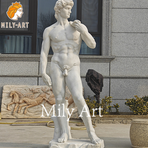 <span class=keywords><strong>Statua</strong></span> di marmo bianco a grandezza naturale intagliata all'aperto degli ornamenti della scultura di <span class=keywords><strong>David</strong></span> per <span class=keywords><strong>il</strong></span> giardino e la Villa - Product Image 4