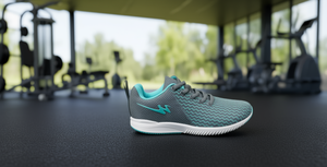 Scarpe da Cross Training per Donna, Tomaia in Rete, Suola in Gomma, Intersuola in EVA, Colore Grigio Acqua - Product Image 2