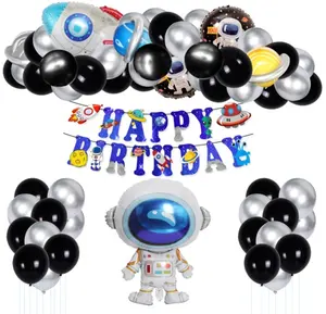 Jogo para festa infantil, decoração espacial, sistema solar, balões para festas de aniversário, meninos