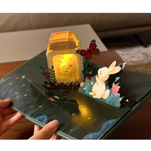 Kits de Tarjetas de Pascua, Postales de Conejito de Dibujos Animados, Felices Pascuas, Huevos de Conejito, Arte de Diamantes, Tarjetas de Felicitación, Regalos de Manualidades con <span class=keywords><strong>Caja</strong></span> de Regalo - Product Image 3