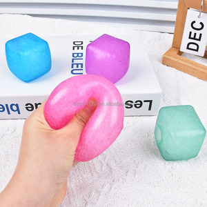 Jouet de décompression en TPR de 5 cm, cube de glace souple et coloré, jouet à presser en forme de glace, sans liquide ni gel, pour enfants - Product Image 3