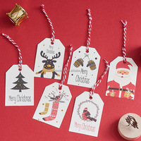 Charmant arbre de Noël personnalisé étiquette volante faite à la main pour mignon papier Kraft papier d'art carton ondulé enduit cadeau