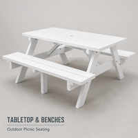 Vente en gros d'usine de mobilier d'extérieur pour patio et jardin Table d'extérieur Table et banc de pique-nique en PEHD
