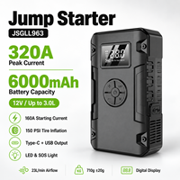 Démarreur portable 6000mAh 320A avec gonfleur de pneus pour démarrage d'urgence de voiture - Fournisseur
