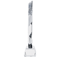 Vente en gros de trophées en cristal clair K9 Logo personnalisé Verre imprimé au laser UV Décoration Souvenirs Cadeaux sur le thème de l'amour