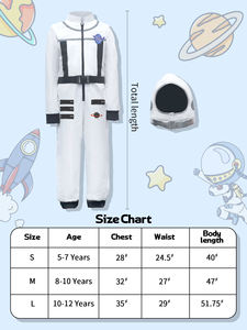 زي رائد فضاء للأطفال مع خوذة بذلة الفضاء والتنورات للأولاد على أزياء هالوين تأثيري - Product Image 6