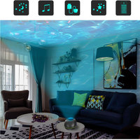 Projecteur de lumière nocturne LED moderne Star Galaxy avec télécommande, lecteur de musique à bruit blanc, minuterie, design à changement de couleur, vague océanique