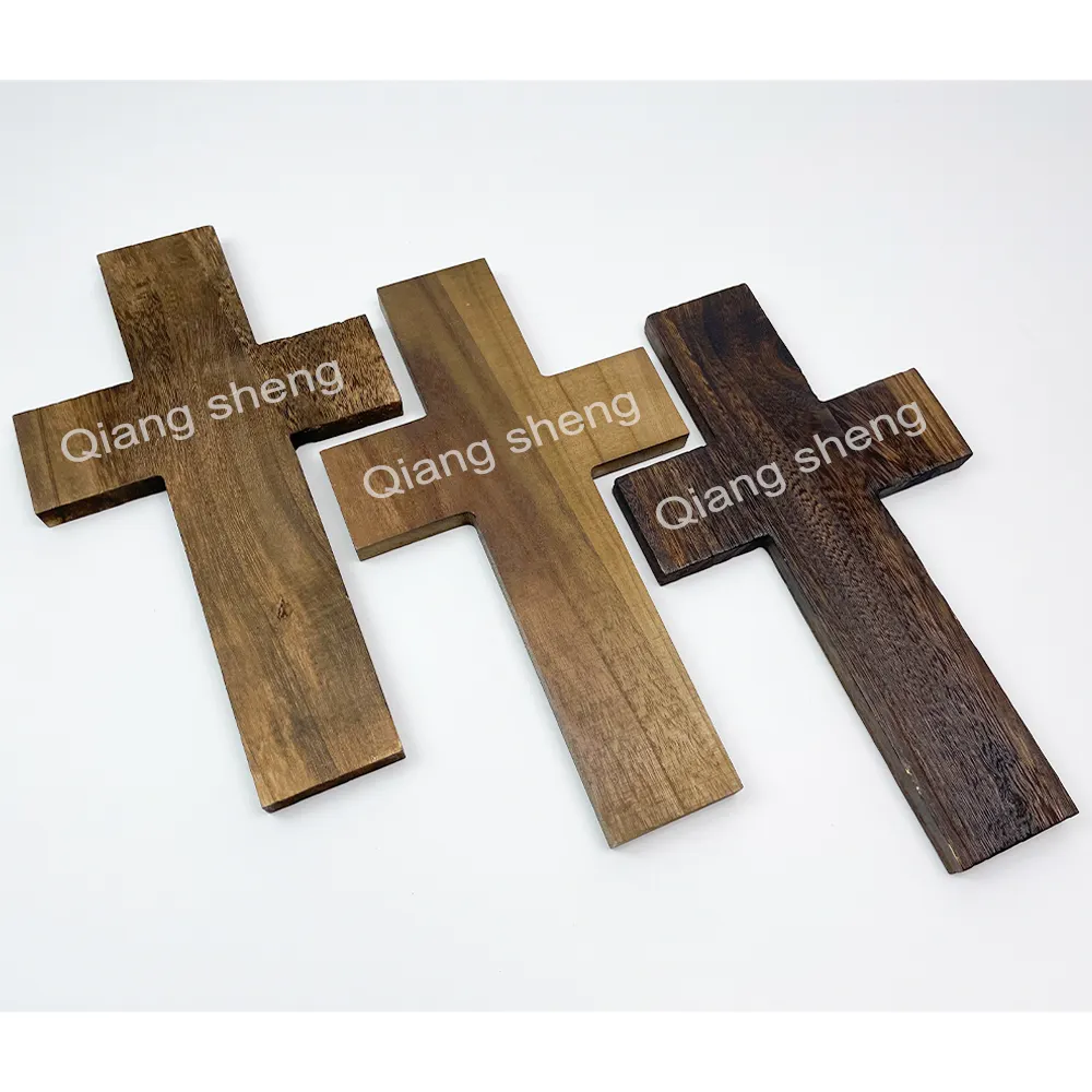 Croce di legno intagliata croce della placca di arte della parete di legno rustica per la croce decorativa di legno della parete