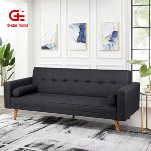 Moderno y cómodo Click Clack Convertible plegable Loveseat sofá extraíble futón sofá cama para la <span class=keywords><strong>venta</strong></span> - Product Image 1