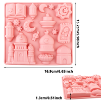 Moule à gâteau en silicone antiadhésif Candyer, design Château, qualité alimentaire, réutilisable, mignon, magnétique, pour chocolat et bonbons DIY