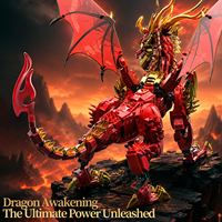 Juego de Bloques de Construcción de Dragón Rojo, Modelo de Dragón de Fantasía con Alas, Kit de Construcción DIY, Decoración de Escritorio, Regalo, Venta al Por Mayor de Fábrica