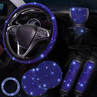 Housse de volant universelle antidérapante en strass, tapis de protection durable en cuir coloré pour voiture, vente en gros