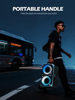 Système audio extérieur pour fêtes 240W, enceinte puissante étanche IPX4, batterie 15H, appairage TWS, Bluetooth 5.3 sans fil