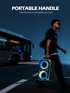 ระบบเสียงกลางแจ้งสำหรับงานปาร์ตี้ 240W ลำโพงเสียงดัง IPX4 กันน้ำ แบตเตอรี่ใช้งานได้ 15 ชั่วโมง เชื่อมต่อแบบ TWS บลูทูธ 5.3 ไร้สาย - Product Image 6