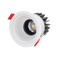 ETL DA-RL4W9 Downlight encastré COB à spectre complet, anti-éblouissement, dimmable chaud/froid 2700-6500K, découpe 75mm, avec boîtier de jonction