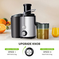 Extracteur de jus GDOR à rendement élevé pour fruits entiers avec 2 vitesses, machine centrifuge compacte anti-goutte