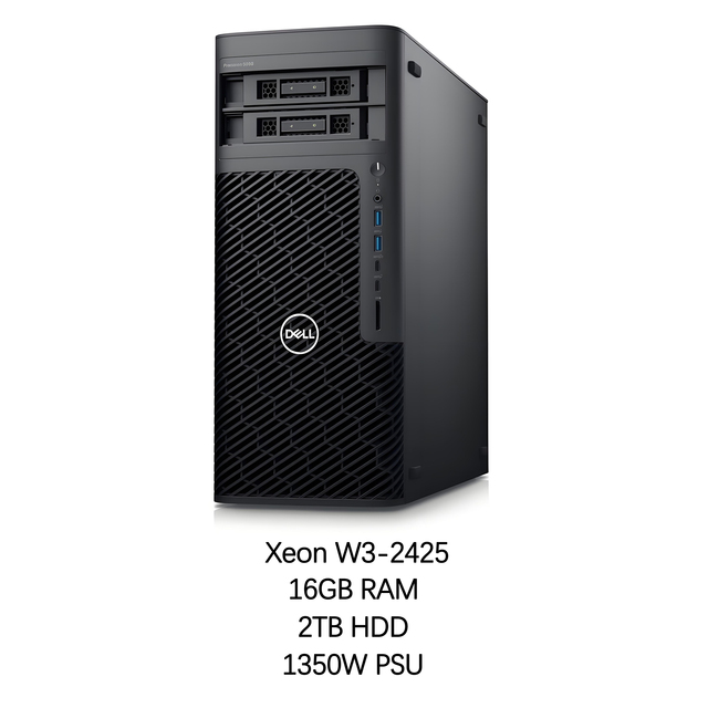 New D Ell Precision T5860 Xeon W3-2425 16GB RAM 2TB HDD 1350W 80 Plus Platinum PSU Customizable Computer Tower Desktop Stock