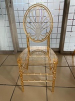 Chaises et tables de mariage en plastique, chaises, 4 pièces, pour hôtel, chaises fantôme royal