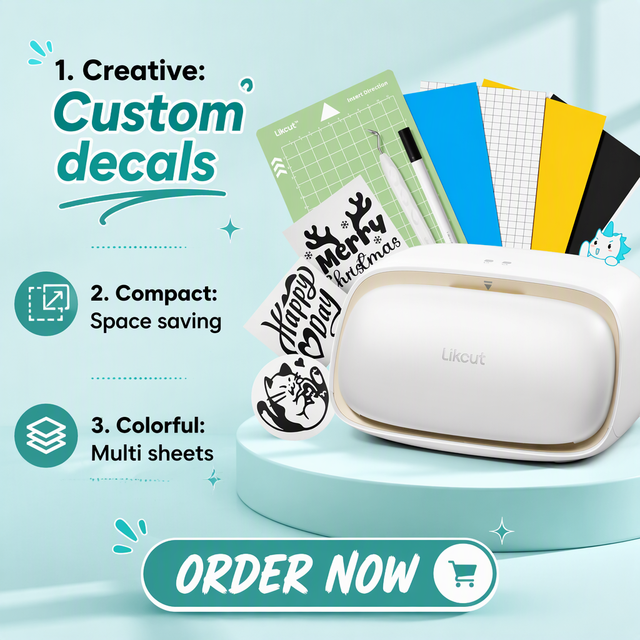 Likcut S501 Vinyl Cutter Machine Heat Transfer Vinyl Portable Cutting Machine Smart Graph Plotter Sticker Maker Printing
