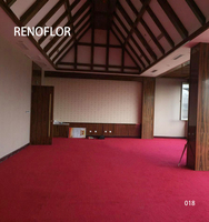 Maßgefertigter Roter Tuft-Teppich Waschbar Hochflorig Weich Wand-zu-Wand Teppich Günstiger Gewerblicher Bodenbelag für Büro Heim Hotel