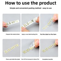 Autocollant de transfert transparent personnalisé, amovible, sans résidu, en vinyle, logo en forme d'hexagone, marque Borjie, étiquette d'emballage imperméable