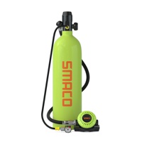 Équipement de plongée sous-marine et de sauvetage d'urgence SMACO S700 Pro 2L haute pression 200 bar 3000 psi 20 MPa avec compresseur d'air