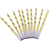 Jeu de forets hélicoïdaux de 1/8 po en acier rapide revêtu de titane, longueur standard, à pointe fendue pour le bois, le plastique et le métal