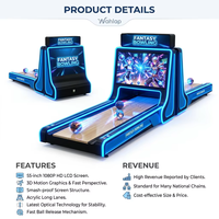 Máquina de Juego Deportiva y Simulador de Pinball para Interiores con Certificación CE, Construcción Metálica, en Inglés, para Fiestas de Bowling