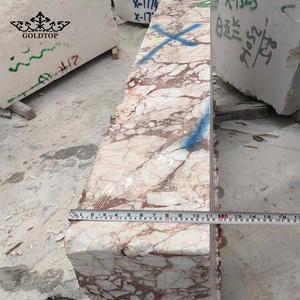 Columnas de Mármol Rojo BVLGARI Pulido de Lujo GOLDTOP, Diseño Moderno, Pilares Arquitectónicos Impermeables para Cocina de Villa Exclusiva - Product Image 5