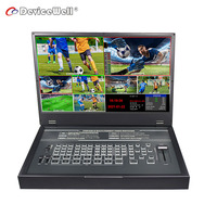 Dispositivo de Audio y Video de Aleación de Aluminio de 6 Canales y 15.6 Pulgadas con Entrada 4xSDI/2x1080P, Salida 2xSDI PGM/1xMultiview, RS232/RS485, Modelo HDS9336