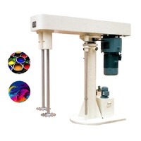 Chine Polyc 500L automatique hydraulique levage à base d'eau peinture revêtements encres colorant Double arbre dispersant mélangeur Machine