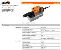 Actuador Rotatorio Modulante BELIMO GR24A-SR-7 Original, 40 Nm, AC/DC24V, 2-10V, para Válvula de Mariposa o de Bola, Montaje F07, Programación PLC