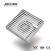 Drain de sol carré en acier inoxydable 304 de qualité supérieure, avec bord lisse et grille anti-obstruction, adapté pour la salle de bain