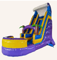Castillo Inflable de PVC de 4x6 Metros, Personalizable, de Fácil Instalación, con Tobogán, Capacidad para 25 Personas, para Exteriores, Distribución Directa de Fábrica