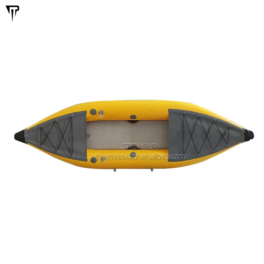 قارب JTRDA صغير قابل للنفخ مصنوع من المطاط والبلاستيك مع قوارب للشاطئ ومزدوجة القمم والقفذ الهوائي