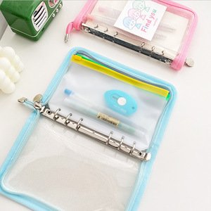 Carpeta de Anillas de PVC A6 <span class=keywords><strong>al</strong></span> <span class=keywords><strong>por</strong></span> <span class=keywords><strong>Mayor</strong></span>, con Cierre, Organizador de Tarjetas, Carpeta con Bolsillo para <span class=keywords><strong>Sobres</strong></span>, Planificador de Notas - Product Image 4