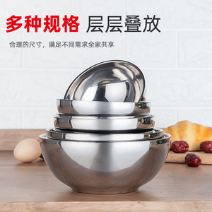 Stainless Steel Bowl Double Layer Thickened Heat Insulating Microwave Safe For Household And Hotel Use - Product Image 2